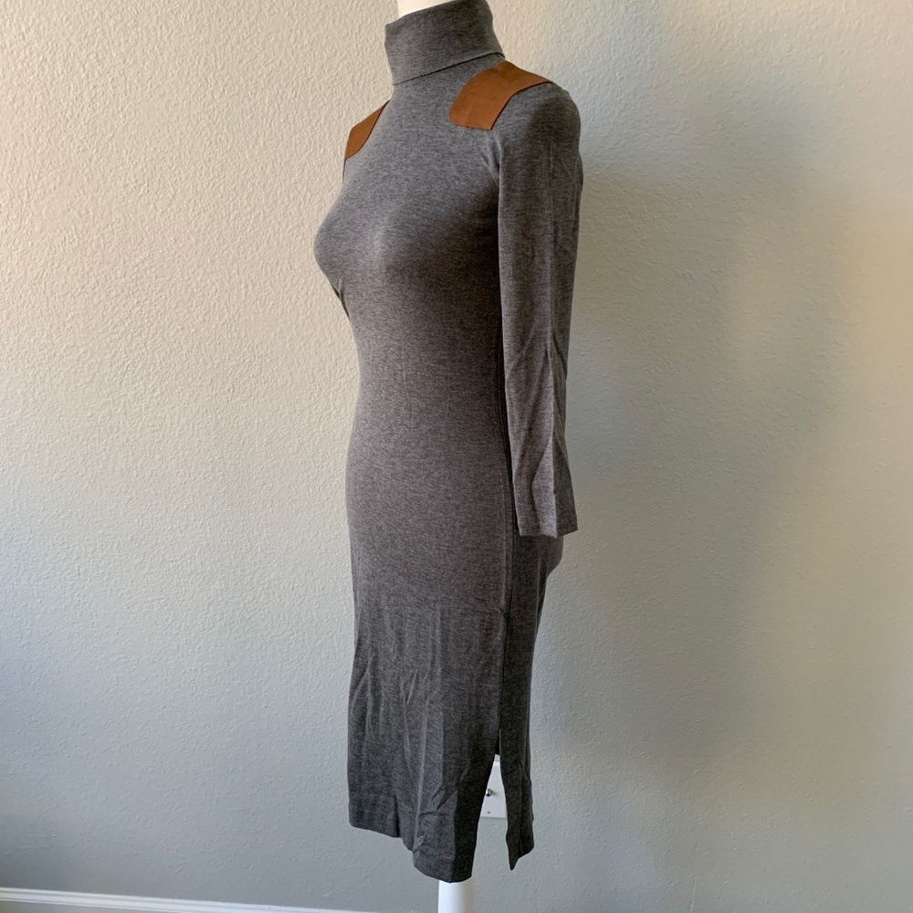 ✨NWT 👗Ralph Lauren Slit Dress Gray Long SleevesXS
